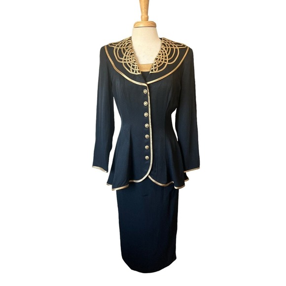 Robe De Soirée Pailletée Noire Joseph Ribkoff - Taille UK 6 (Canada) - Longue, Sans Manches